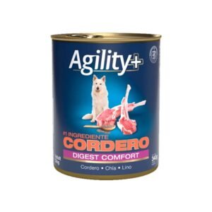 AGILITY + PERRO Adulto Alimento Húmedo Cordero Lata x 340 grs.