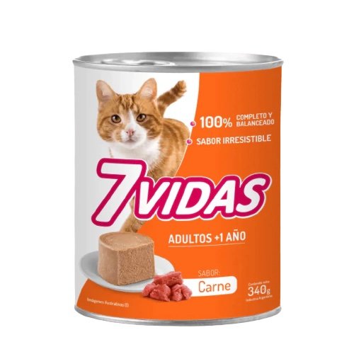 7 VIDAS GATO Adulto Alimento Húmedo x 340 grs.